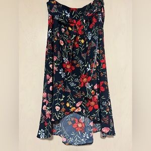 NWT Loft Outlet Navy Flower Skirt